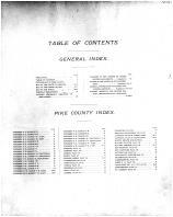 Table of Contents, Pike County 1899